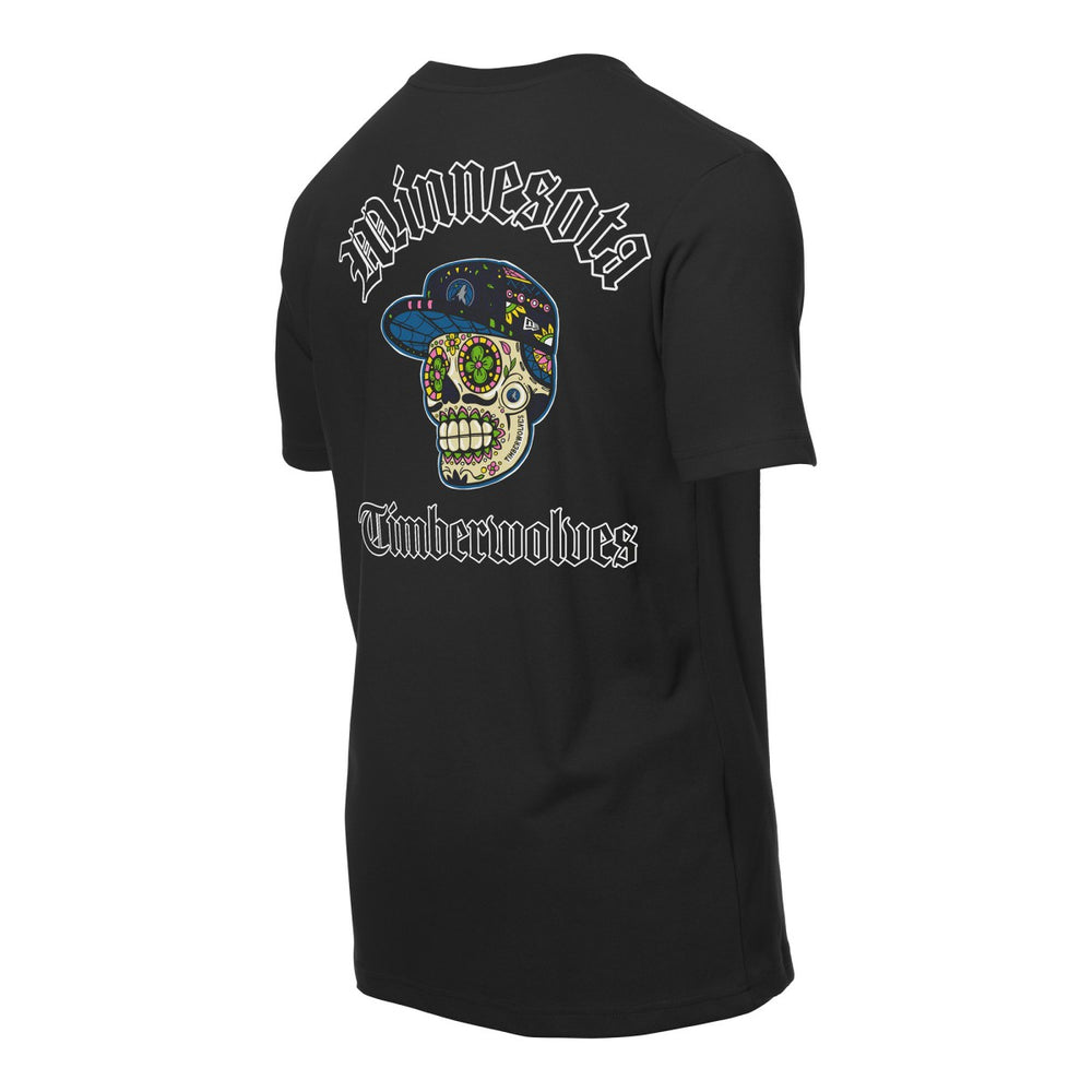 New Era Minnesota Timberwolves Sugar Skulls T-Shirt Black