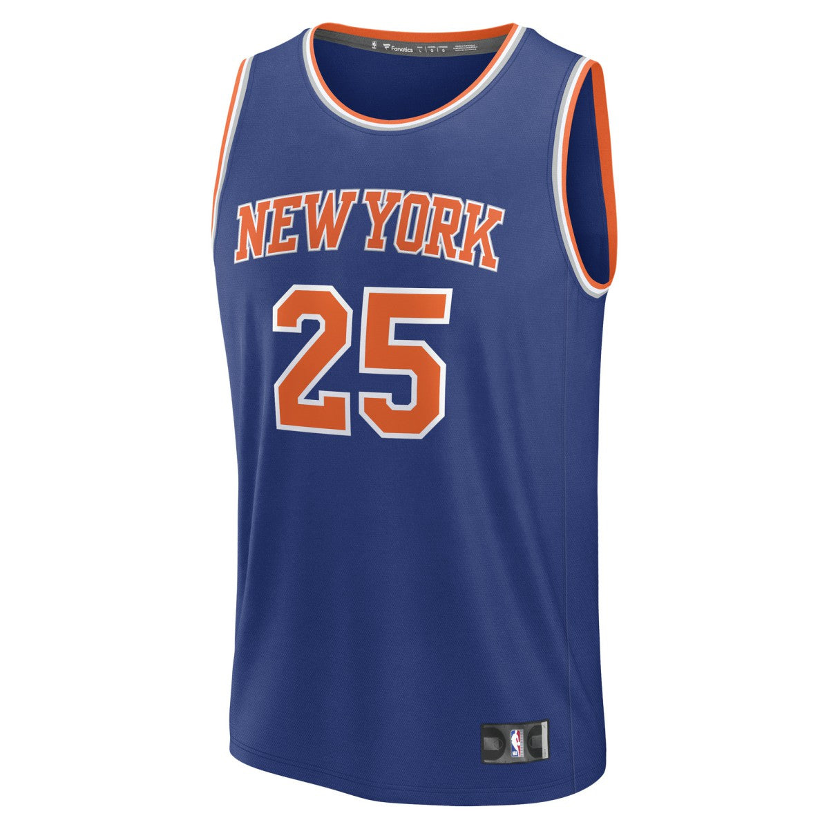 Fanatics Mikal Bridges New York Knicks Fast Break Replica Player Jersey Icon Edition Blue