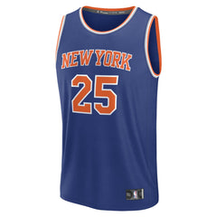 Fanatics Mikal Bridges New York Knicks Fast Break Replica Player Jersey Icon Edition Blue