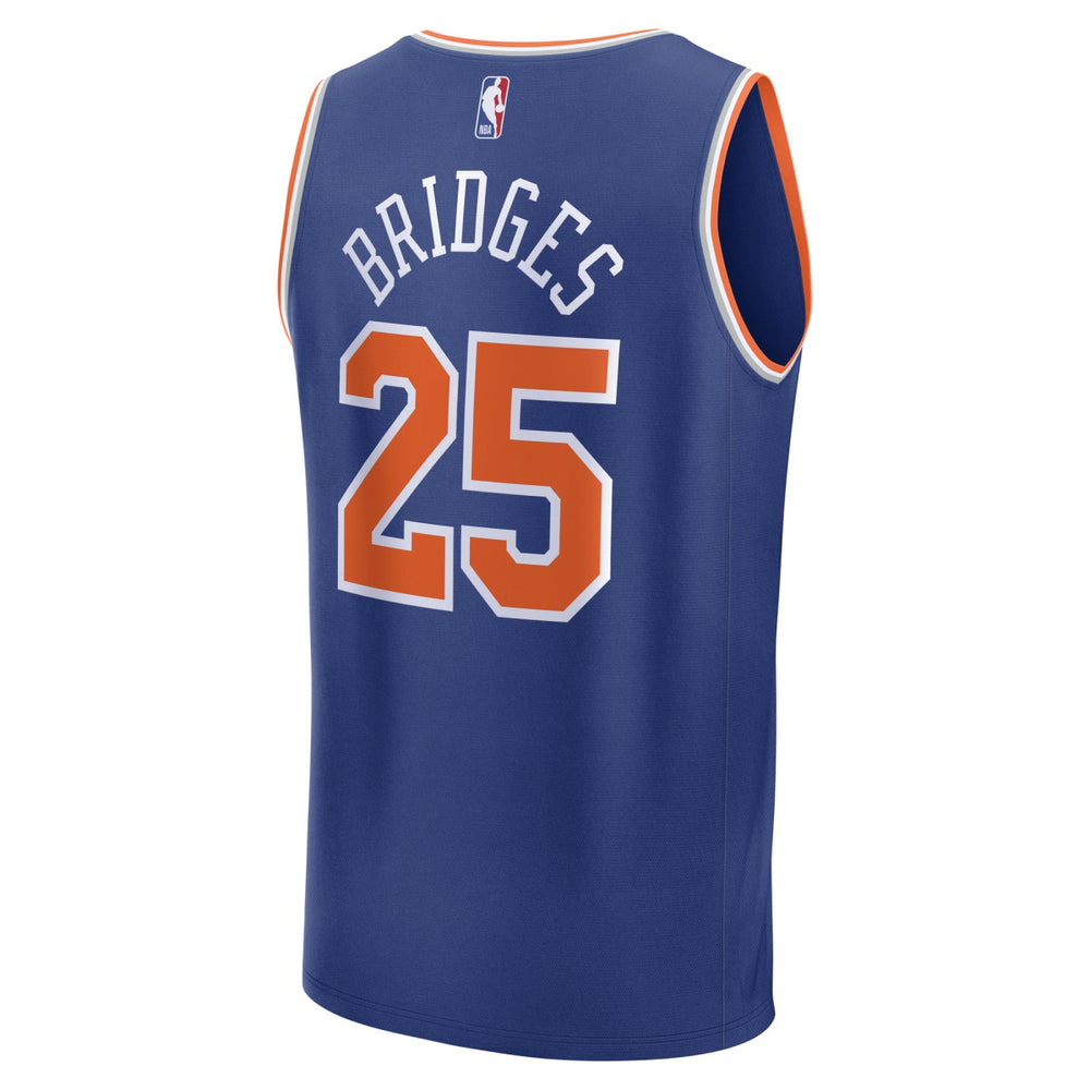 Fanatics Mikal Bridges New York Knicks Fast Break Replica Player Jersey Icon Edition Blue
