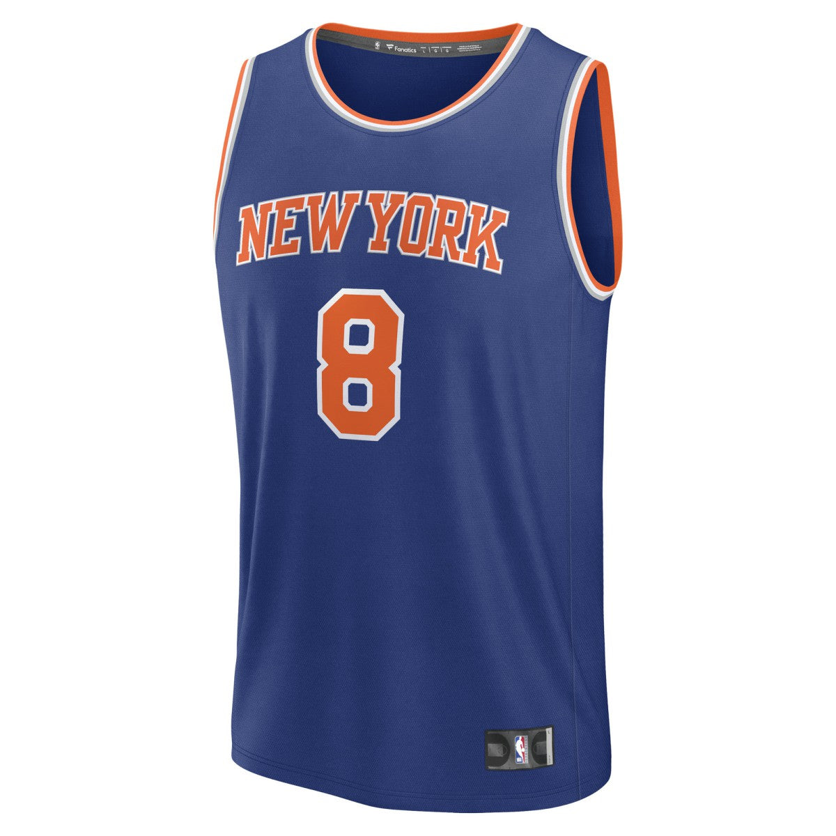 Fanatics OG Anunoby New York Knicks Fast Break Replica Player Jersey Icon Edition Blue
