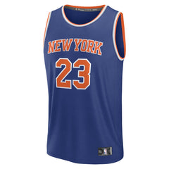 Fanatics Mitchell Robinson New York Knicks Fast Break Replica Player Jersey Icon Edition Blue