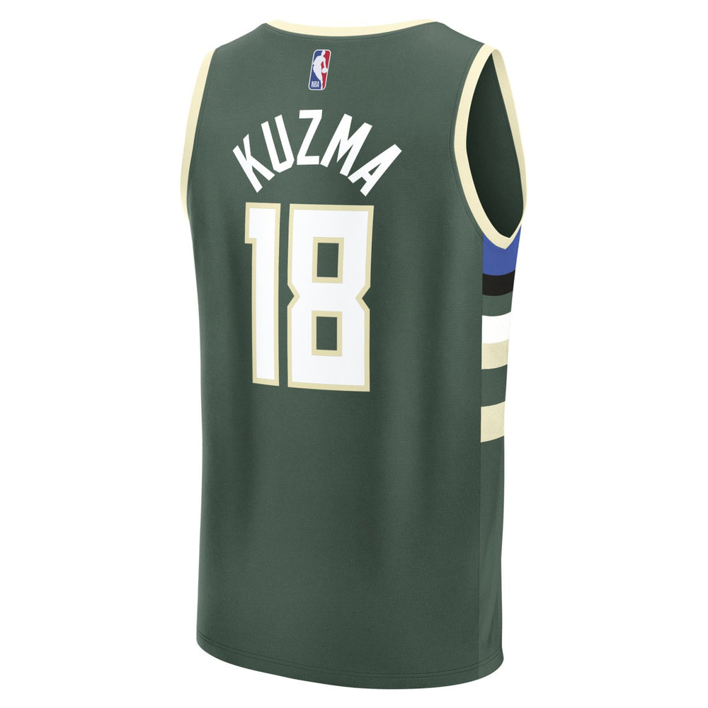 Fanatics Kyle Kuzma Milwaukee Bucks Fast Break Replica Player Jersey Icon Edition Hunter Green