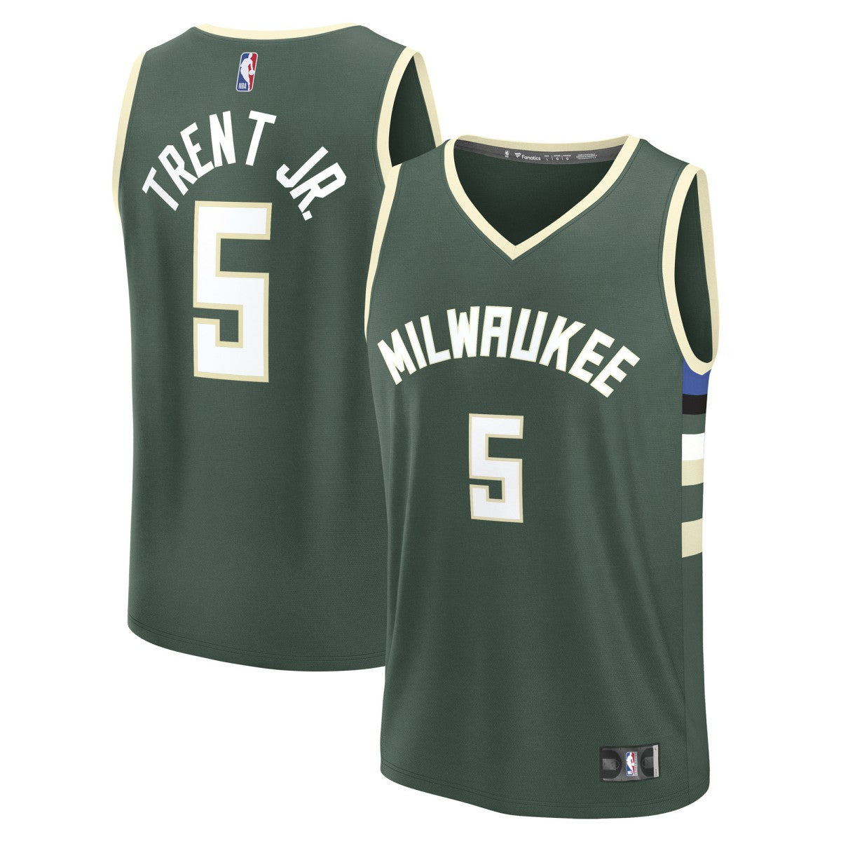 Fanatics Gary Trent Jr. Milwaukee Bucks Fast Break Replica Player Jersey Icon Edition Hunter Green