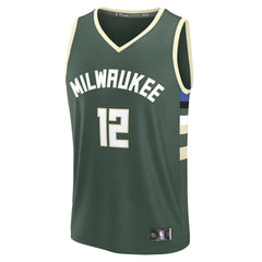 Fanatics Taurean Prince Milwaukee Bucks Fast Break Replica Player Jersey Icon Edition Hunter Green