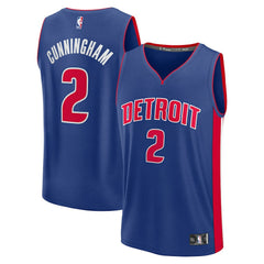 Fanatics Cade Cunningham Detroit Pistons Fast Break Replica Player Jersey Icon Editi- Blue