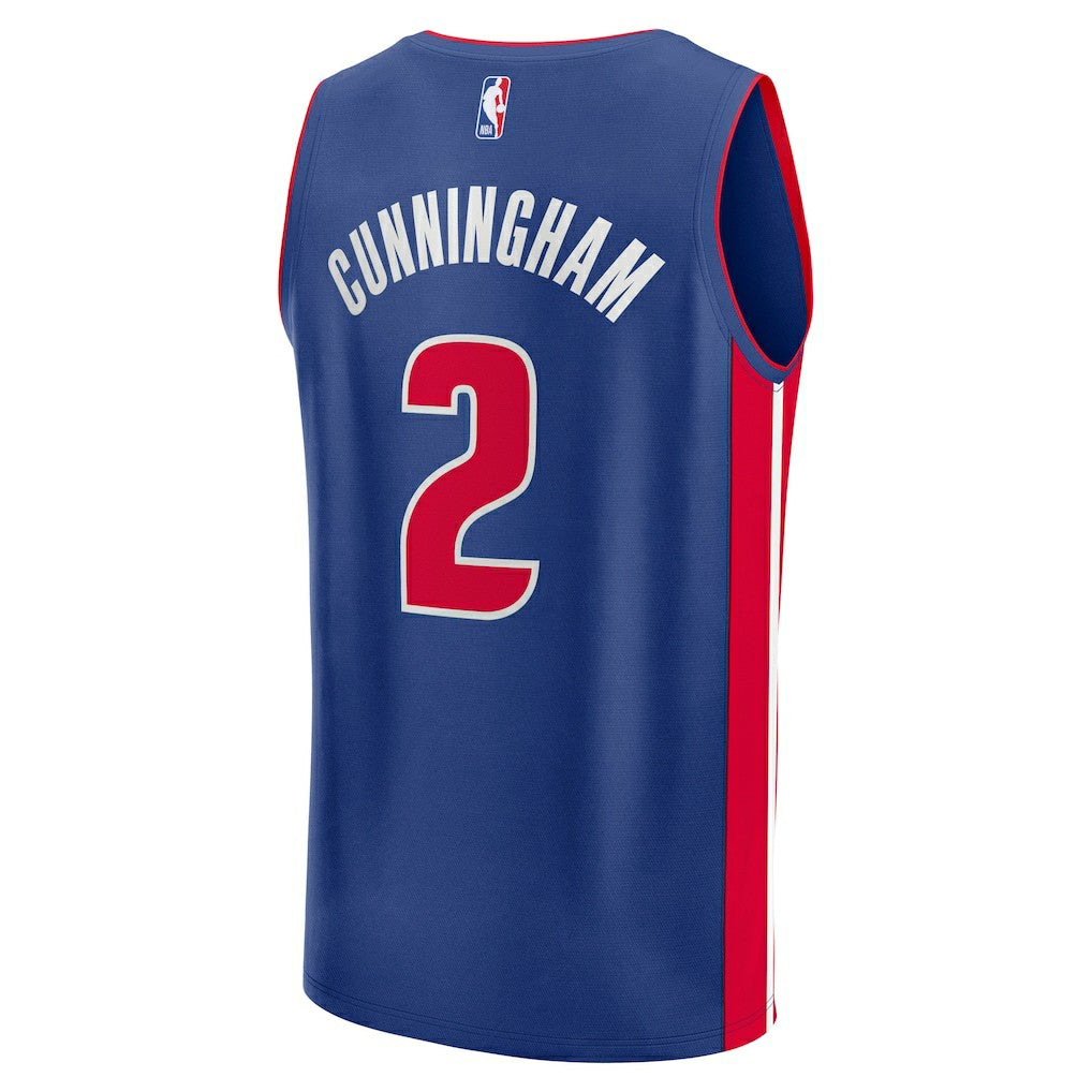 Fanatics Cade Cunningham Detroit Pistons Fast Break Replica Player Jersey Icon Editi- Blue