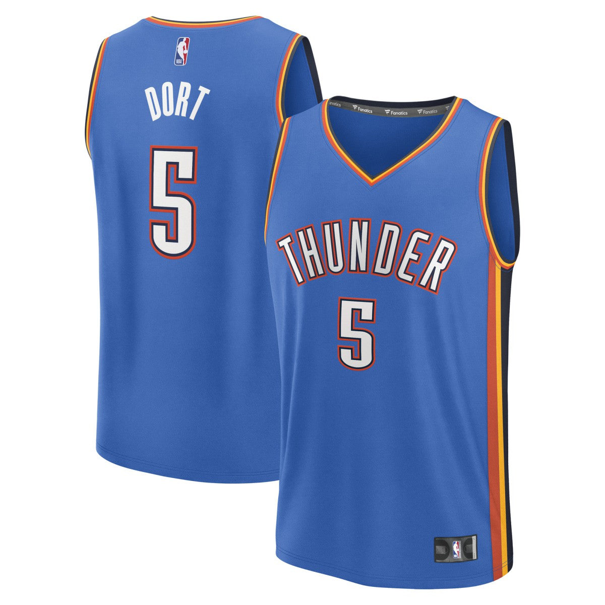 Fanatics Luguentz Dort Oklahoma City Thunder Fast Break Replica Player Jersey Icon Edition Blue