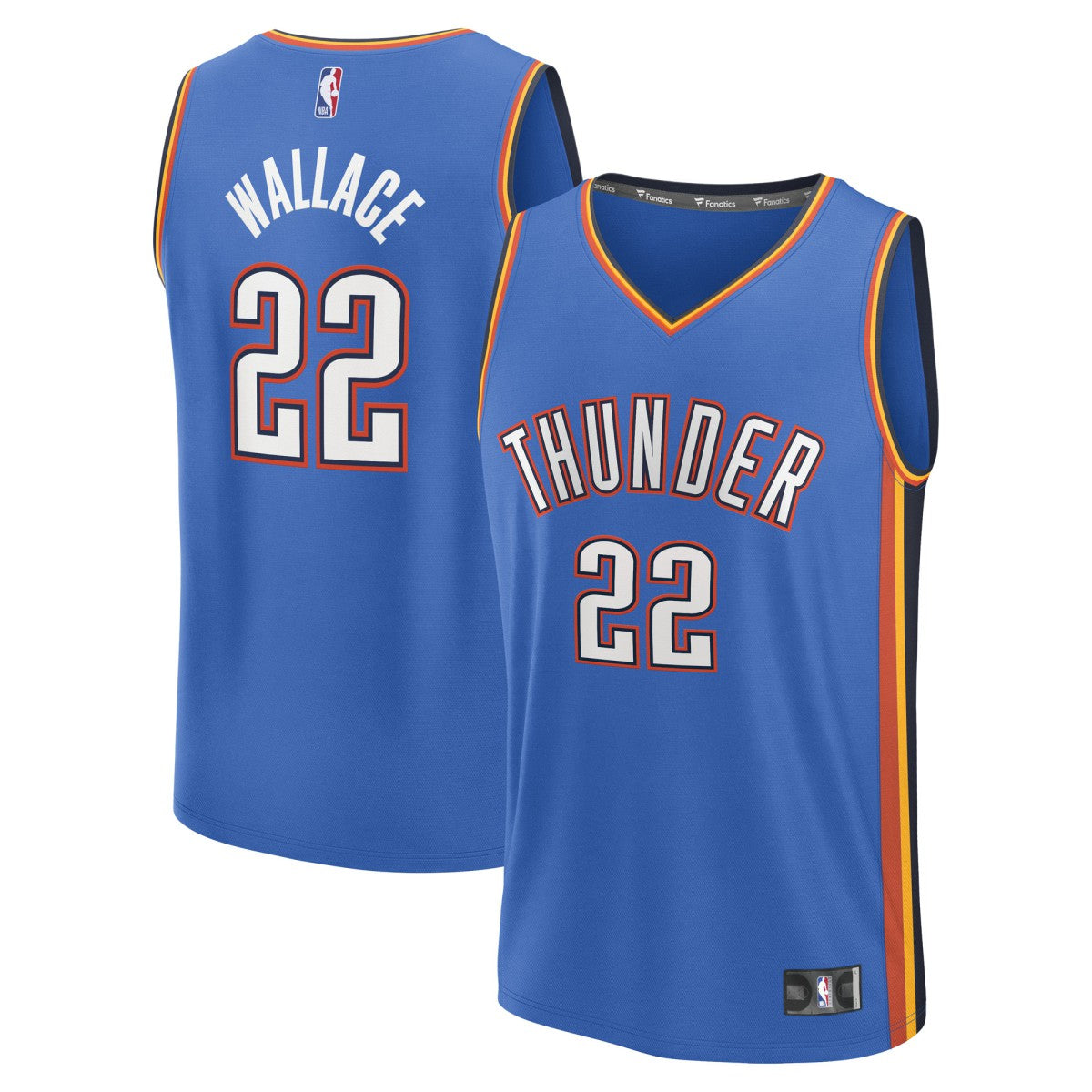 Fanatics Cason Wallace Oklahoma City Thunder Fast Break Replica Player Jersey Icon Edition Blue
