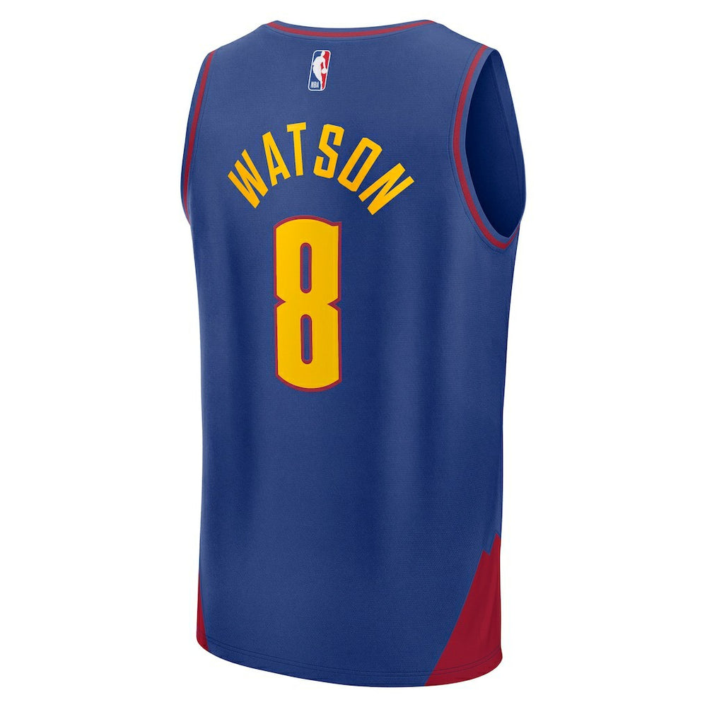 Fanatics Peyton Watson Denver Nuggets Fast Break Replica Player Jersey Statement Editi- Blue