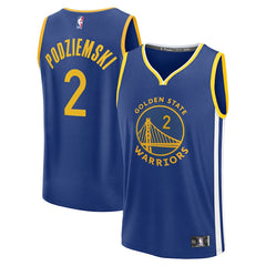 Fanatics Brandin Podziemski Golden State Warriors Fast Break Replica Player Jersey Icon Editi- Royal