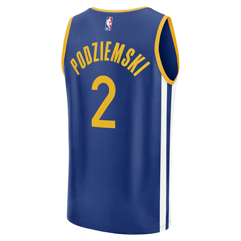 Fanatics Brandin Podziemski Golden State Warriors Fast Break Replica Player Jersey Icon Editi- Royal