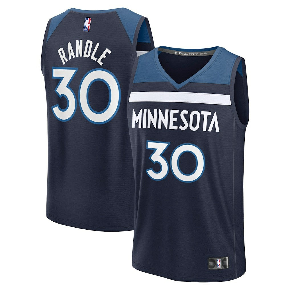 Fanatics Julius Randle Minnesota Timberwolves Fast Break Replica Player Jersey Icon Edition Navy