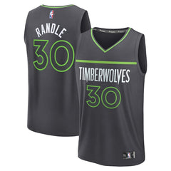 Fanatics Julius Randle Minnesota Timberwolves Fast Break Replica Player Jersey Statement Edition Charcoal