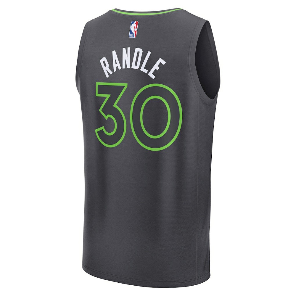 Fanatics Julius Randle Minnesota Timberwolves Fast Break Replica Player Jersey Statement Edition Charcoal
