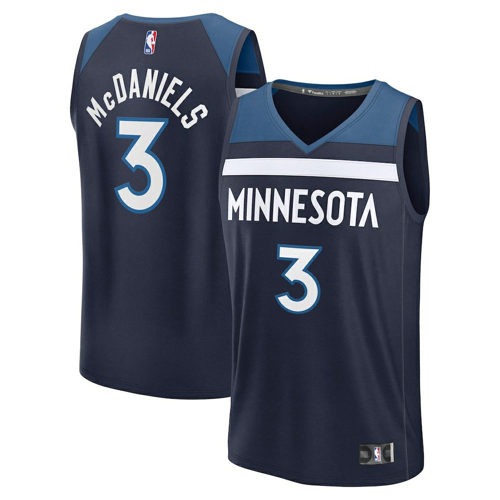 Fanatics Jaden McDaniels Minnesota Timberwolves Fast Break Replica Player Jersey Icon Edition Navy