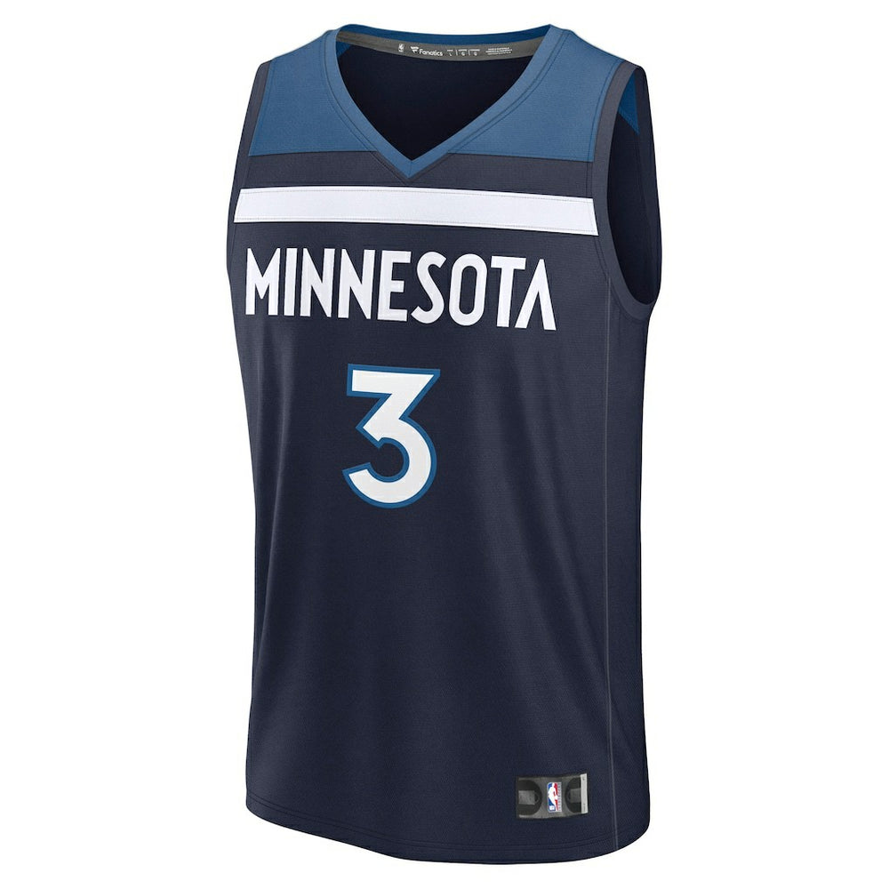 Fanatics Jaden McDaniels Minnesota Timberwolves Fast Break Replica Player Jersey Icon Edition Navy