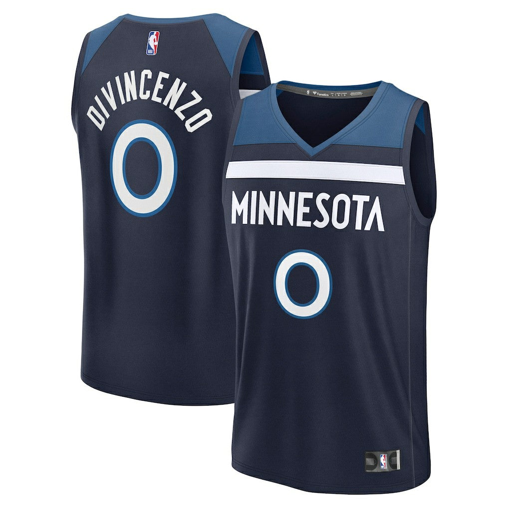 Fanatics Donte DiVincenzo Minnesota Timberwolves Fast Break Replica Player Jersey Icon Edition Navy