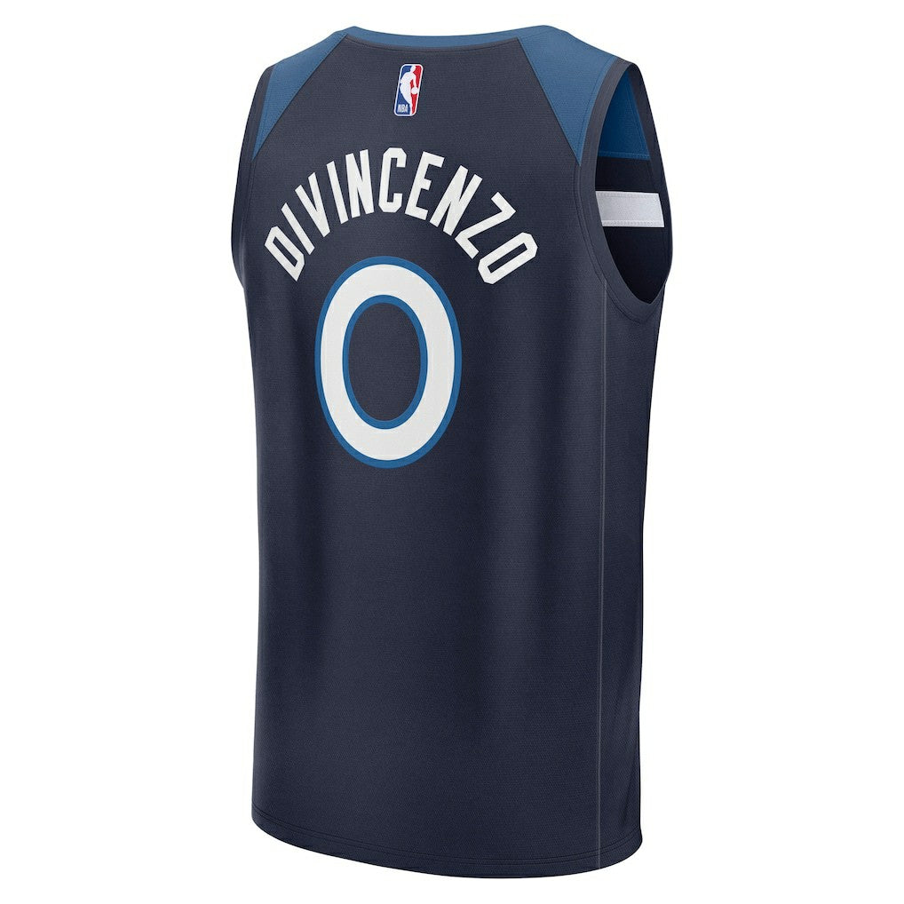 Fanatics Donte DiVincenzo Minnesota Timberwolves Fast Break Replica Player Jersey Icon Edition Navy