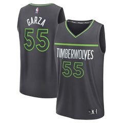 Fanatics Luka Garza Minnesota Timberwolves Fast Break Replica Player Jersey Statement Edition Charcoal
