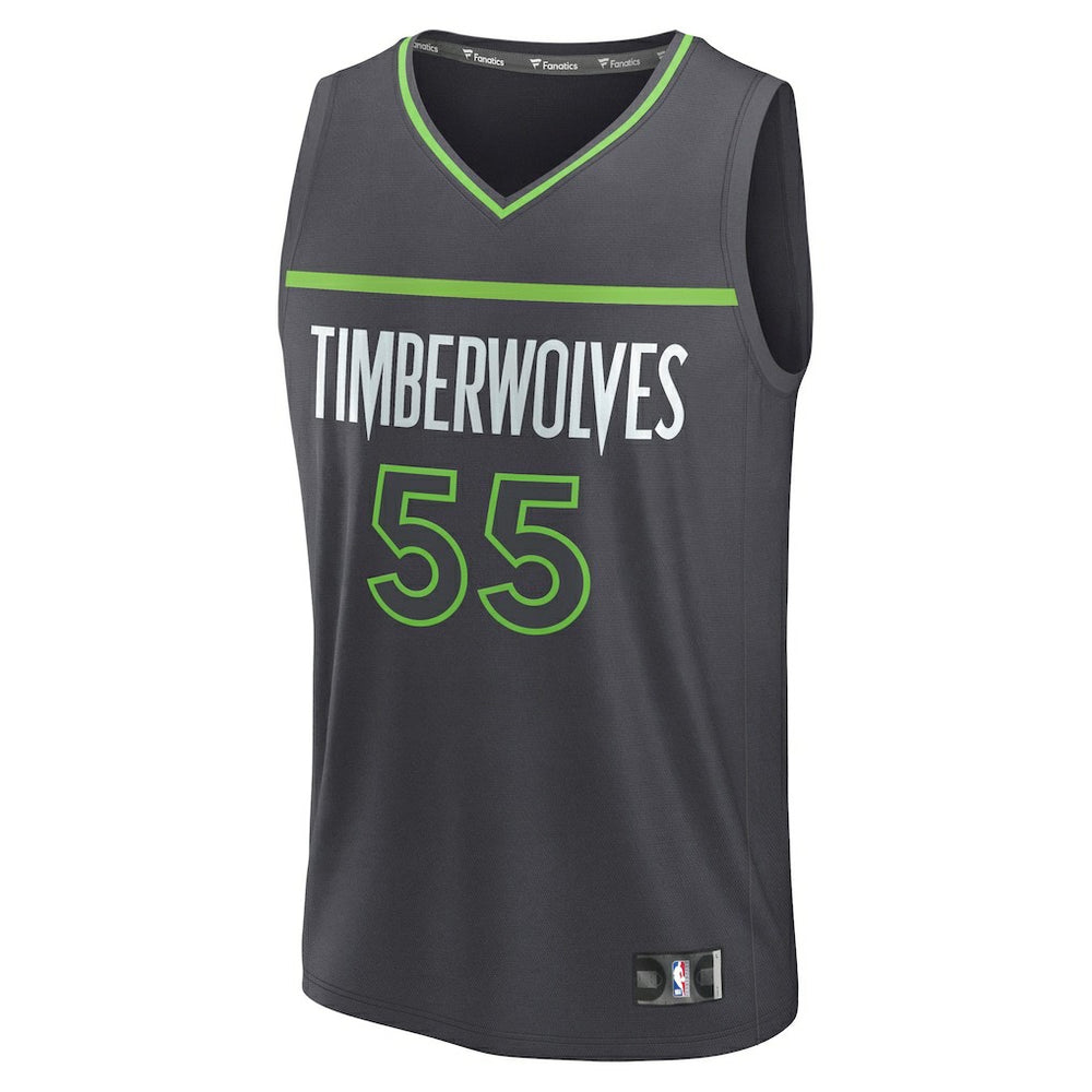 Fanatics Luka Garza Minnesota Timberwolves Fast Break Replica Player Jersey Statement Edition Charcoal