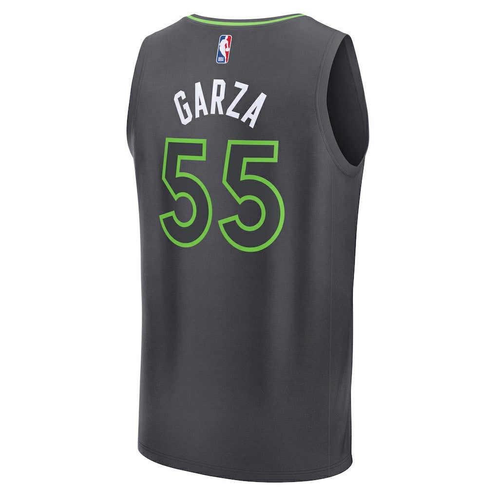Fanatics Luka Garza Minnesota Timberwolves Fast Break Replica Player Jersey Statement Edition Charcoal
