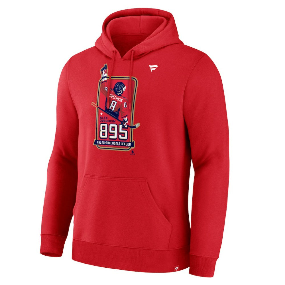 Alexander Ovechkin Washington Capitals Fanatics NHL All-Time Leading Goal Scorer 895 Logo Pullover Hoodie - Athletic Red | Fanatics discount