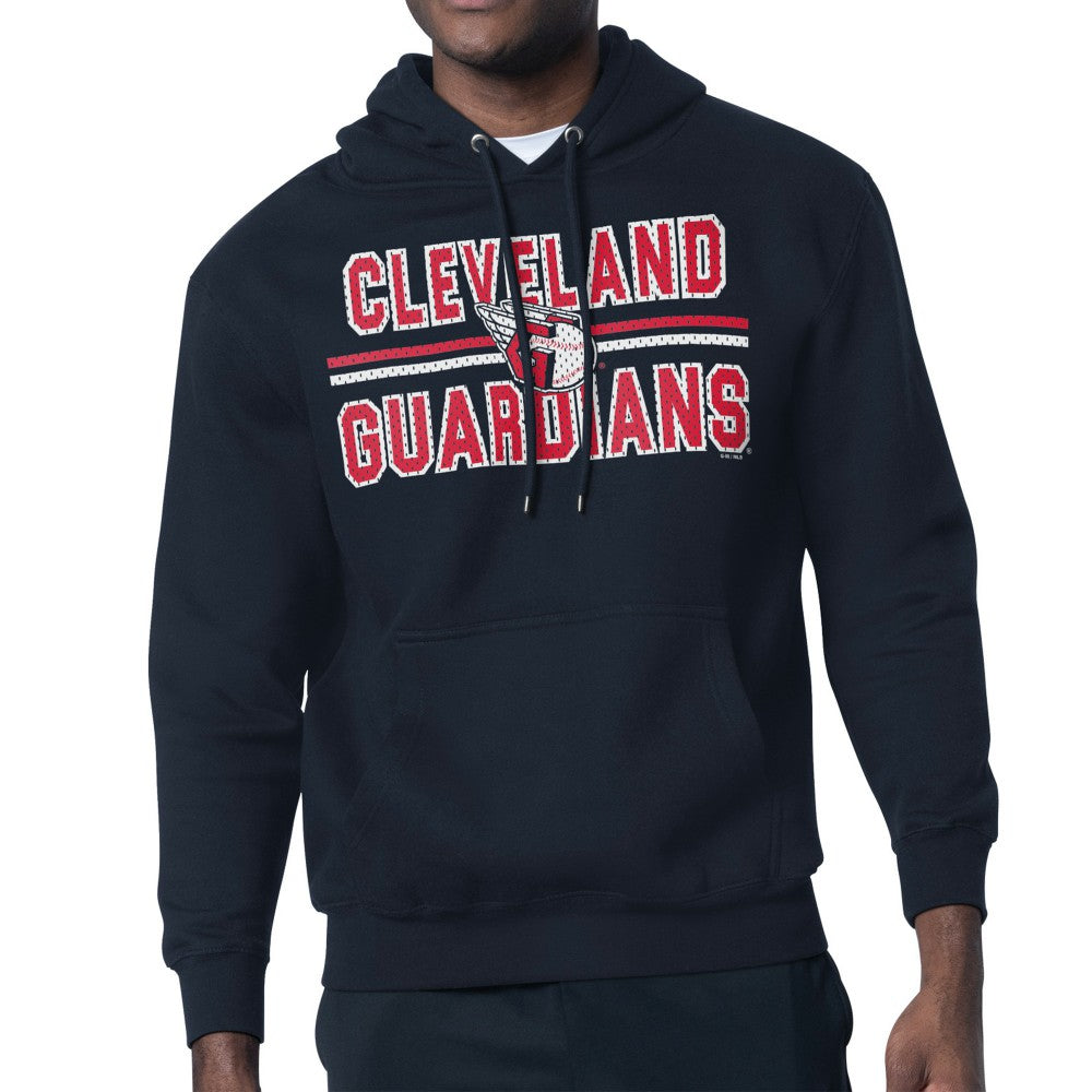 Cleveland Guardians Starter Team Mesh Print Graphic Pullover Hoodie Outlet