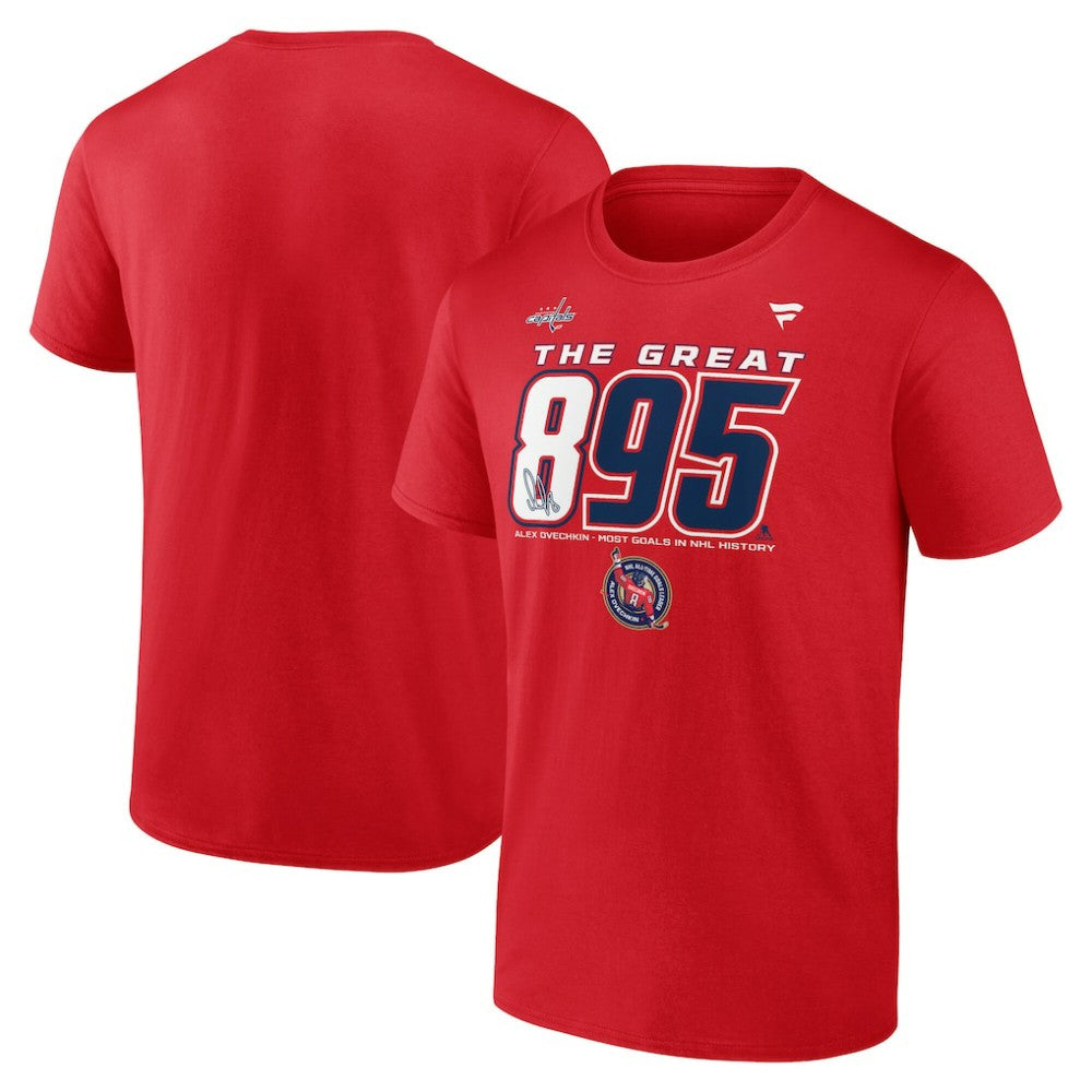 Alexander Ovechkin Washington Capitals NHL All-Time Leading Goal Scorer 895 T-Shirt - Red | NHL Lifestyle