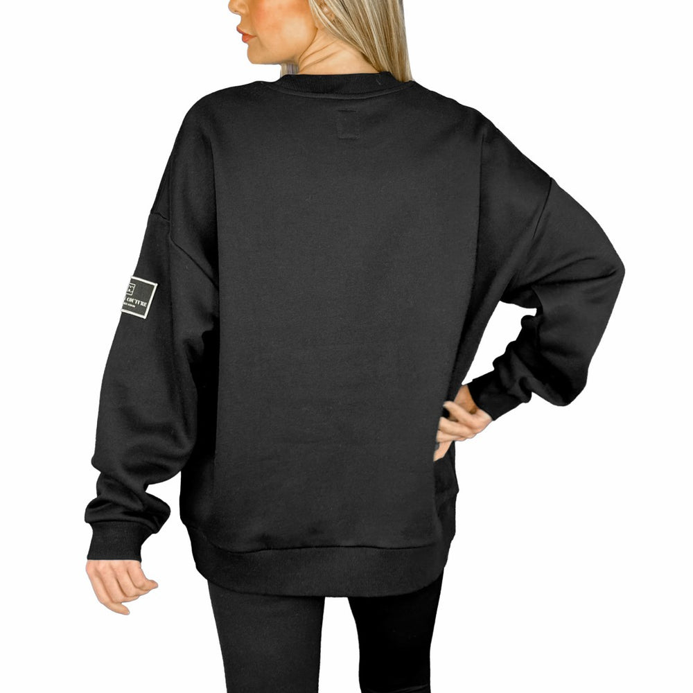 Tampa Bay Buccaneers Gameday Couture Women's Oversized Players Only Black Label Pullover Sweatshirt - Black - NFL