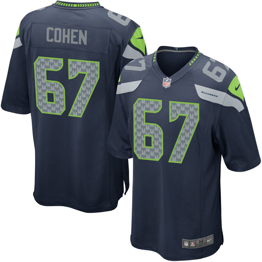 Youth Seattle Seahawks Landon Cohen Team Color Game Jersey - Nike