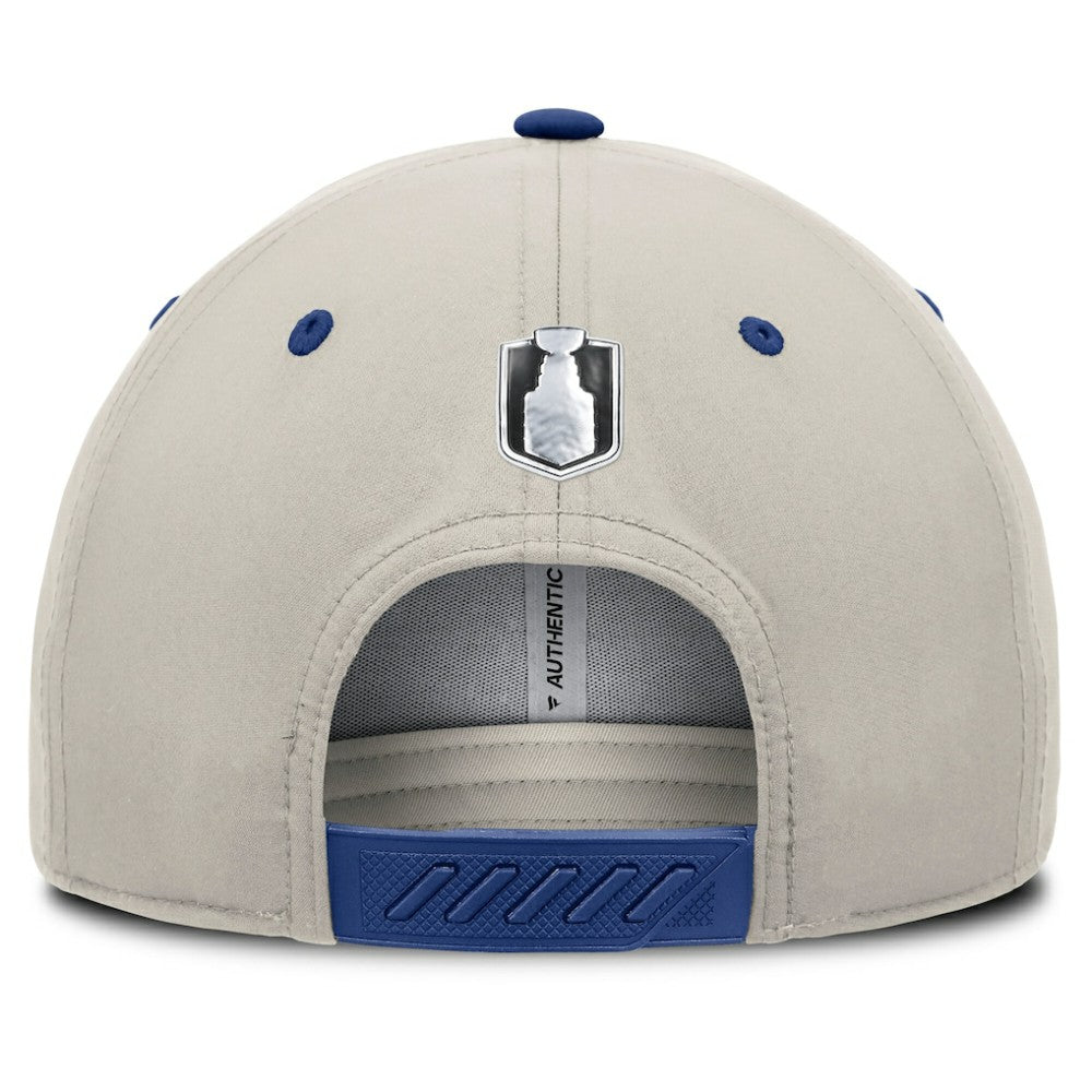 Toronto Maple Leafs Fanatics 2025 Stanley Cup Playoffs Locker Room Trucker Adjustable Hat - Blue/Gray | Fanatics near me