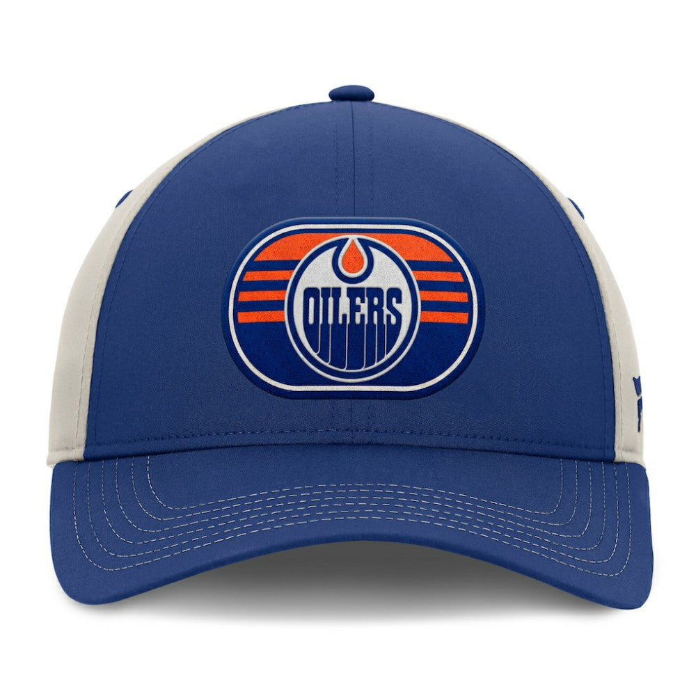 Edmonton Oilers Fanatics 2025 Stanley Cup Playoffs Locker Room Trucker Adjustable Hat - Royal/Gray | Fanatics sale