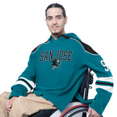 San Jose Sharks G-III Sports by Carl Banks Adaptive Wear Lord Stanley Hooded Long Sleeve Sweatshirt - Teal | NHL online