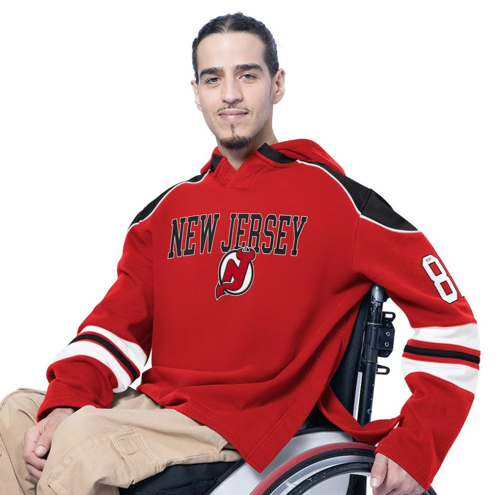 New Jersey Devils G-III Sports by Carl Banks Adaptive Wear Lord Stanley Hooded Long Sleeve Sweatshirt - Red | NHL sale
