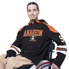 Anaheim Ducks G-III Sports by Carl Banks Adaptive Wear Lord Stanley Hooded Long Sleeve Sweatshirt - Black | NHL Clearance