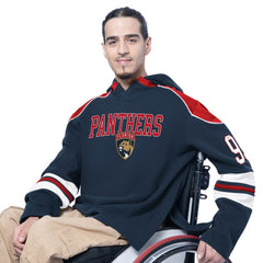 Florida Panthers G-III Sports by Carl Banks Adaptive Wear Lord Stanley Hooded Long Sleeve Sweatshirt - Navy | NHL Lifestyle