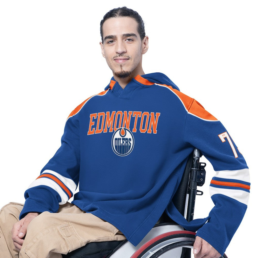Edmonton Oilers G-III Sports by Carl Banks Adaptive Wear Lord Stanley Hooded Long Sleeve Sweatshirt - Royal | NHL near me