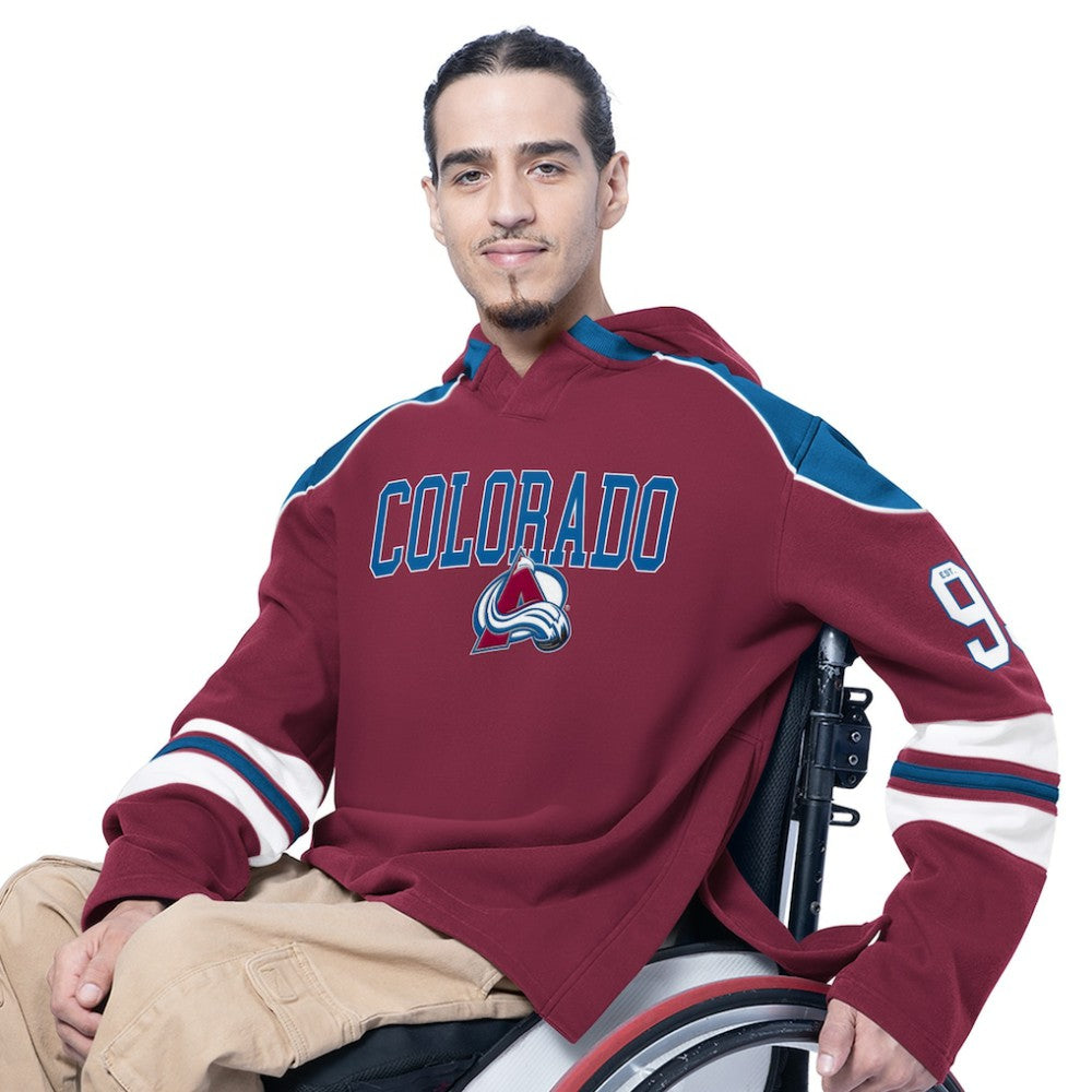 Colorado Avalanche G-III Sports by Carl Banks Adaptive Wear Lord Stanley Hooded Long Sleeve Sweatshirt - Burgundy | NHL sale