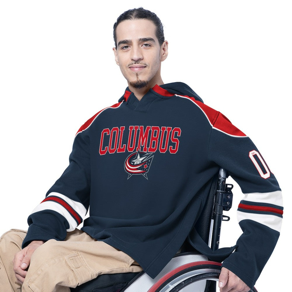 Columbus Blue Jackets G-III Sports by Carl Banks Adaptive Wear Lord Stanley Hooded Long Sleeve Sweatshirt - Navy | NHL near me