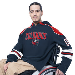 Columbus Blue Jackets G-III Sports by Carl Banks Adaptive Wear Lord Stanley Hooded Long Sleeve Sweatshirt - Navy | NHL near me