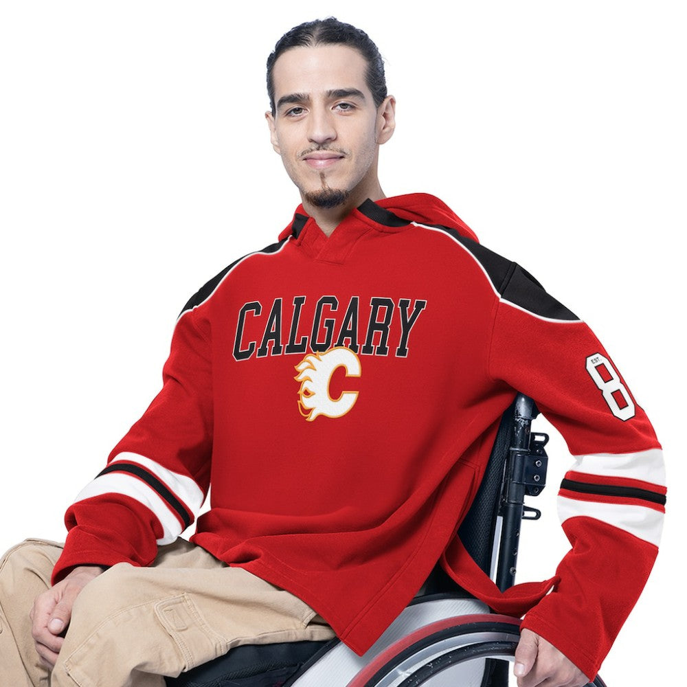 Calgary Flames G-III Sports by Carl Banks Adaptive Wear Lord Stanley Hooded Long Sleeve Sweatshirt - Red | NHL discount