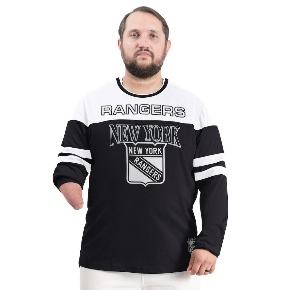 New York Rangers G-III Sports by Carl Banks Adaptive Wear Outlast Durene Long-Sleeve T-Shirt - Black | NHL Lifestyle