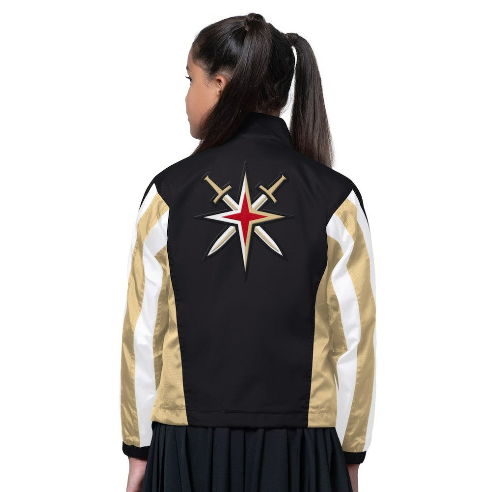 Vegas Golden Knights Starter Girls Key Player Half Zip Jacket - Black/Gold | NHL near me