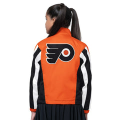 Philadelphia Flyers Starter Girls Key Player Half Zip Jacket - Orange/Black | NHL near me