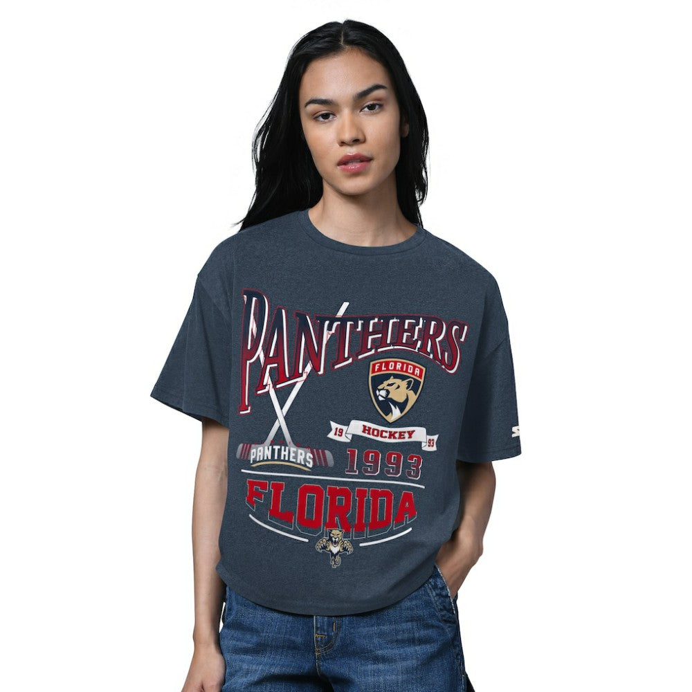 Florida Panthers Starter Women's Oversized Hall of Fame T-Shirt - Heather Navy | NHL sale