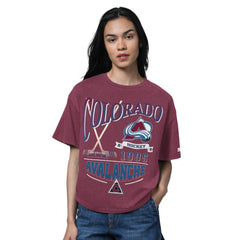 Colorado Avalanche Starter Women's Oversized Hall of Fame T-Shirt - Heather Burgundy | NHL near me