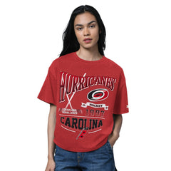 Carolina Hurricanes Starter Women's Oversized Hall of Fame T-Shirt - Heather Red | NHL on sale