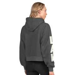 Los Angeles Kings Starter Women's Star Player Cropped Fleece Hoodie - Heather Charcoal | NHL Clearance