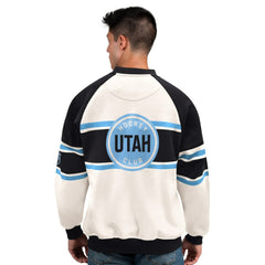 Utah Mammoth Starter Male Adult Defense Fleece Crewneck Sweatshirt - White | NHL online